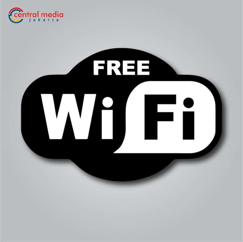 Acrylic Sign FREE WIFI Huruf Timbul