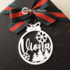 Hang Tag Natal Acrylic Custom Nama