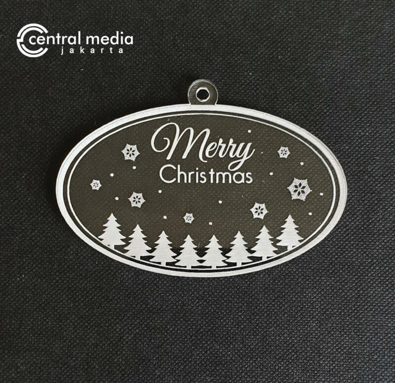Hang Tag Natal Acrylic Transparan