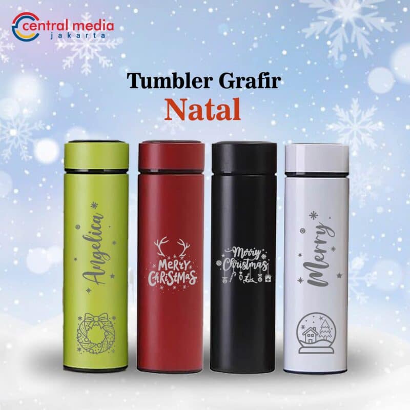 Tumbler Natal Custom Nama + Gift Box