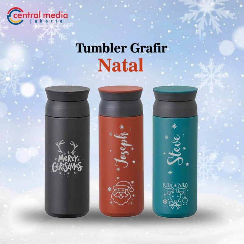 Tumbler Natal Custom Nama + Gift Box