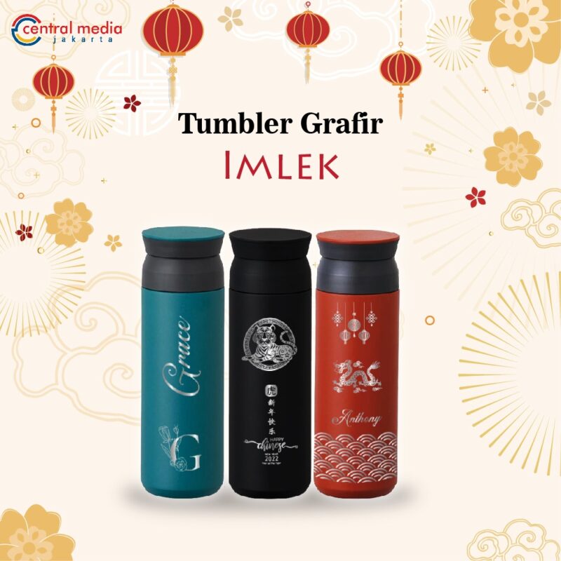 Tumbler Imlek Grafir Custom Nama + Gift Box