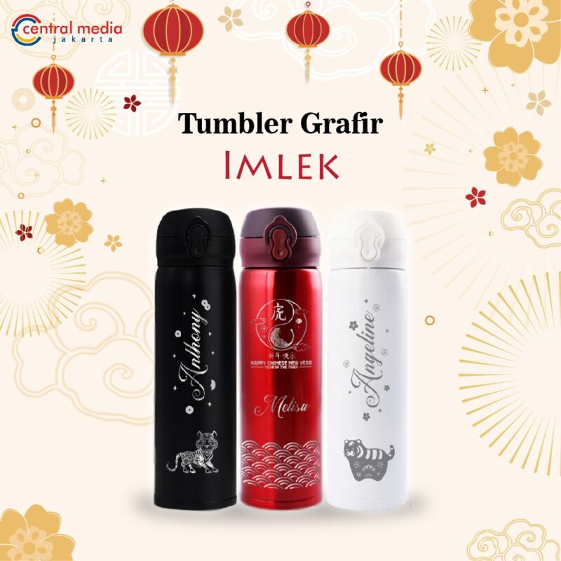 Tumbler Imlek Grafir Custom Nama + Gift Box