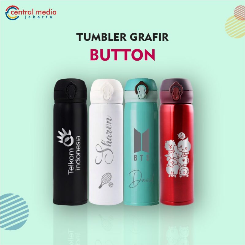 Tumbler Button Grafir Custom