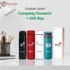 Tumbler Grafir Souvenir Perusahaan + Gift Box