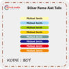 Sticker Label Alat Tulis Custom
