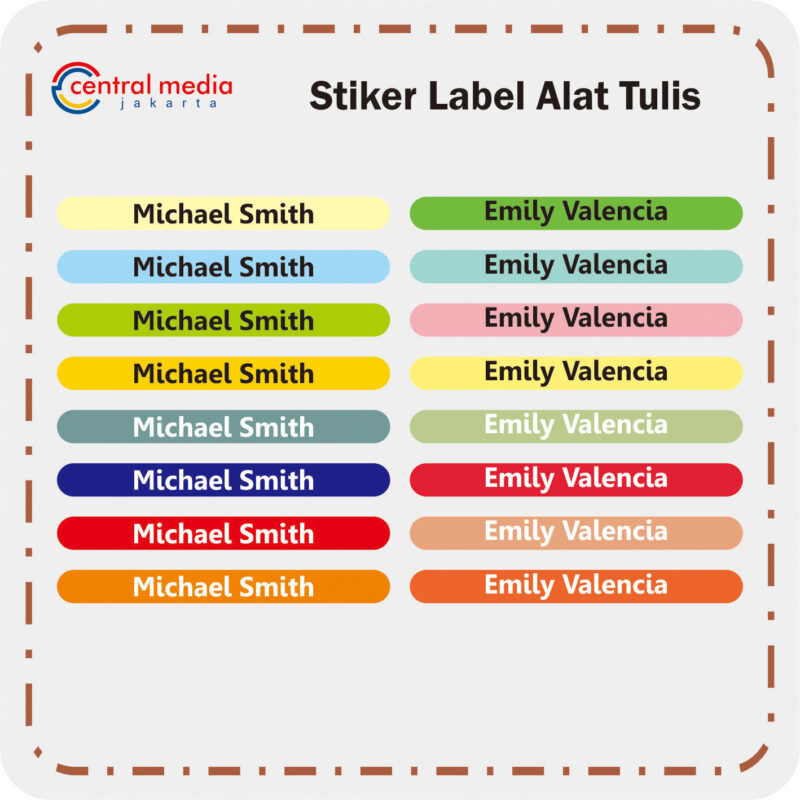 Sticker Label Alat Tulis Custom