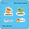 Sticker Label Nama Custom