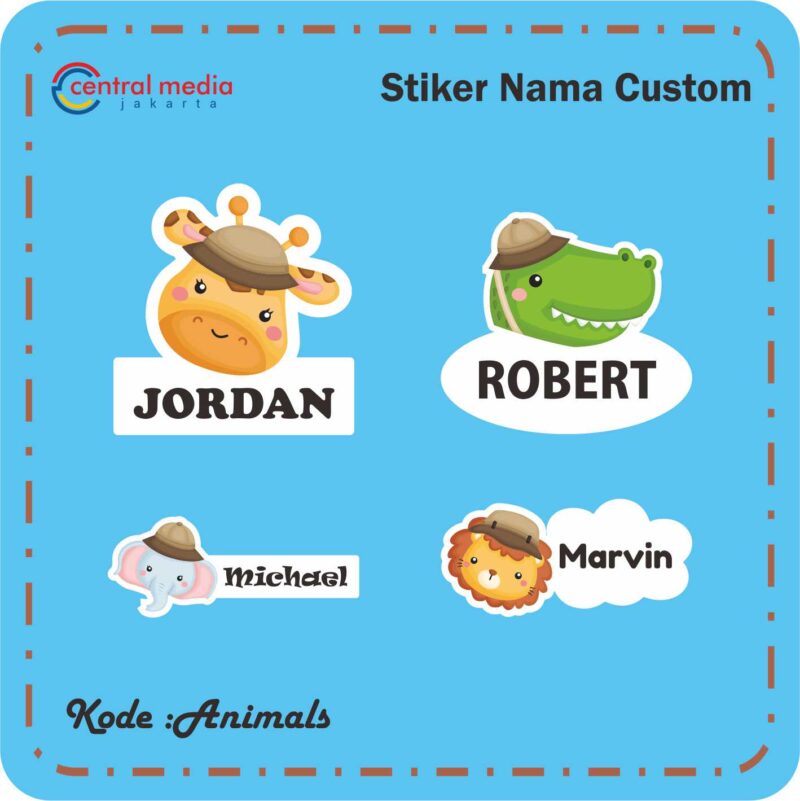 Sticker Label Nama Custom