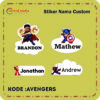 Sticker Label Nama Custom