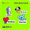 Sticker Label Nama Custom