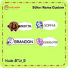 Sticker Label Nama Custom