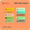 Sticker Label Nama Custom