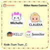 Sticker Label Nama Custom