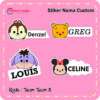 Sticker Label Nama Custom