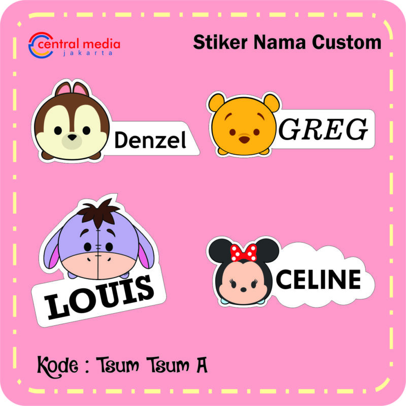 Sticker Label Nama Custom
