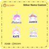 Sticker Label Nama Custom
