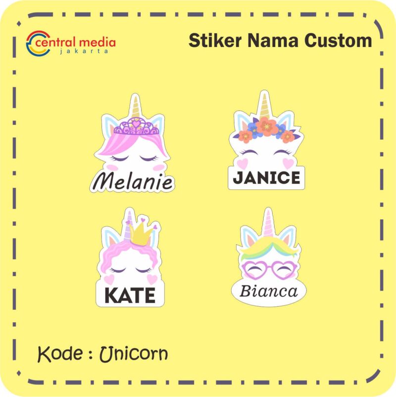 Sticker Label Nama Custom