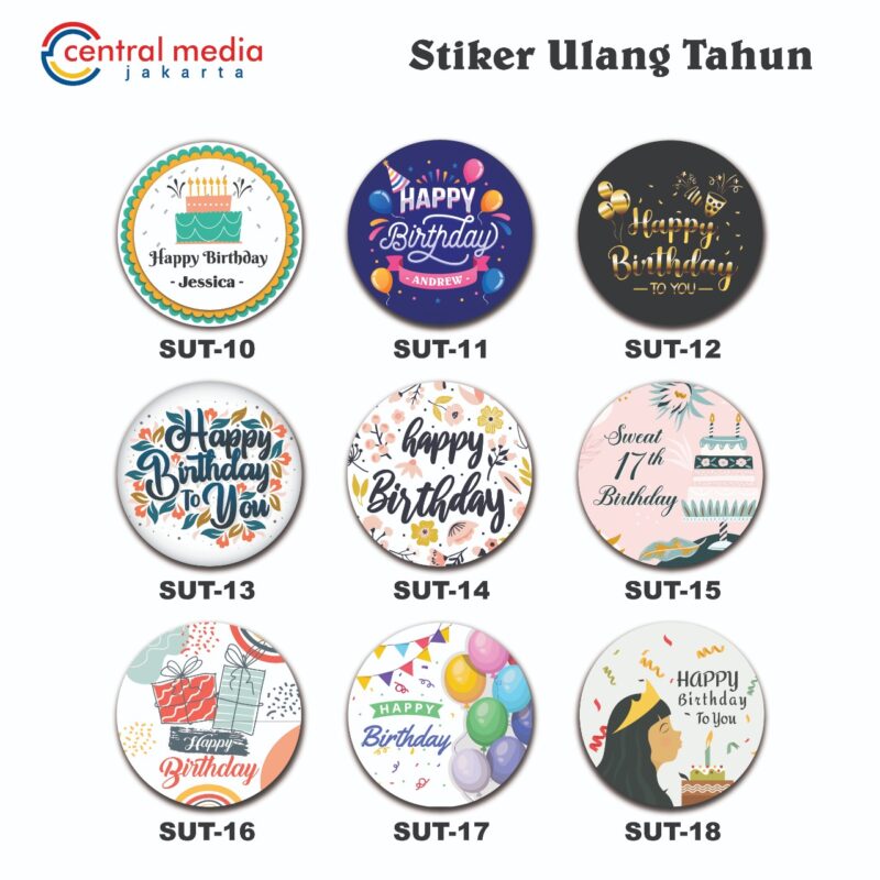 Sticker Ulang Tahun Custom