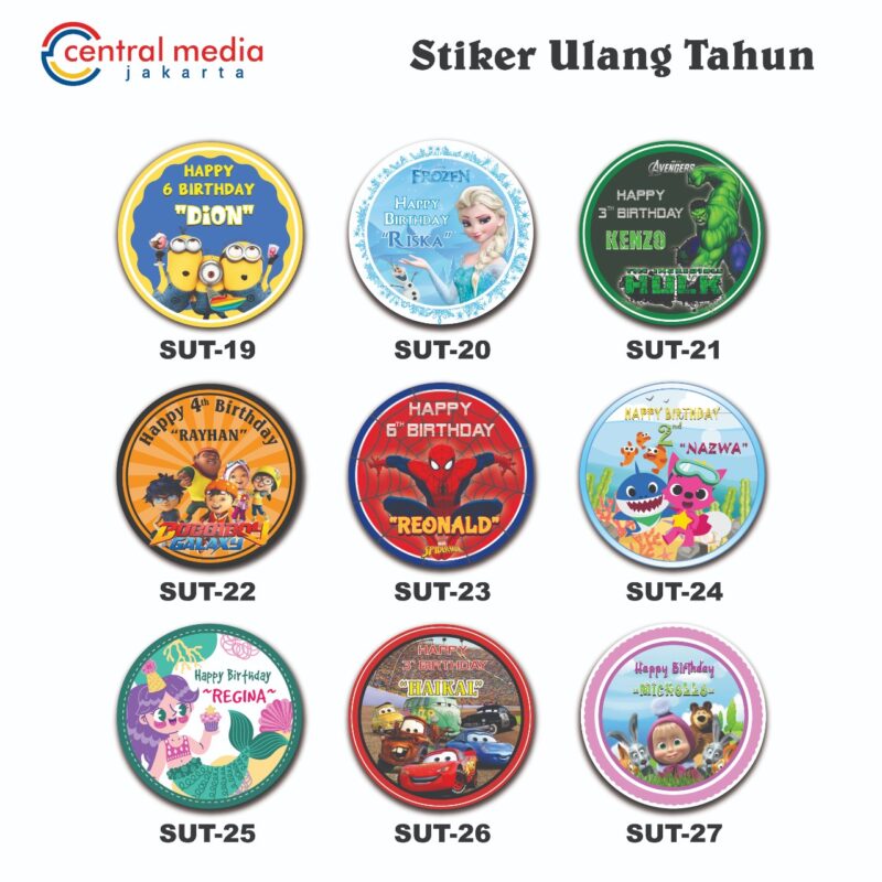Sticker Ulang Tahun Custom