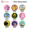 Sticker Ulang Tahun Custom