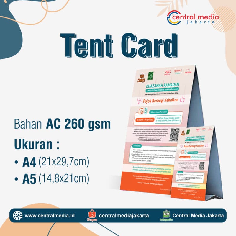 Cetak Tent Card