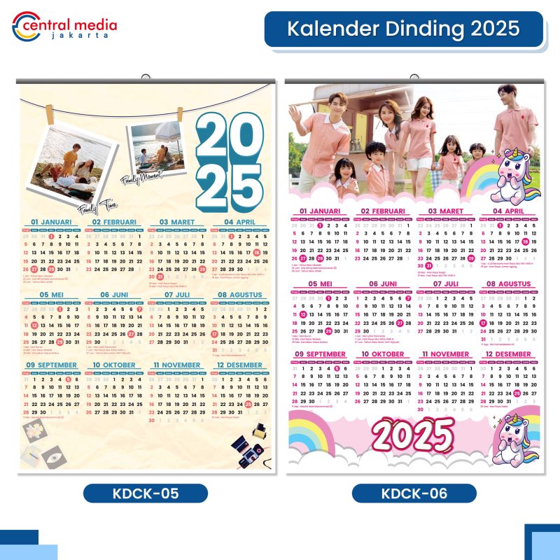 Kalender Dinding 2025 Custom