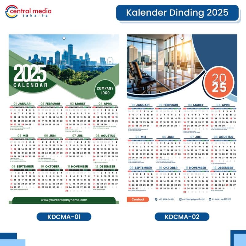 Kalender Dinding 2025 Custom