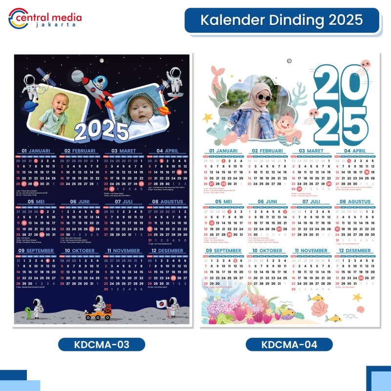 Kalender Dinding 2025 Custom