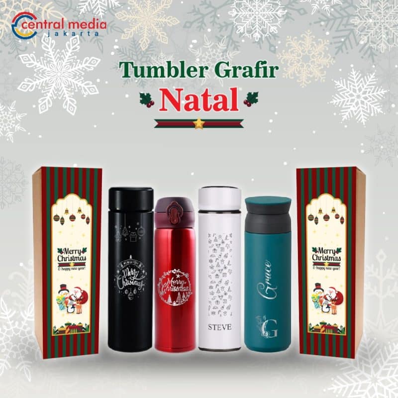 Tumbler Natal Grafir Custom + Gift Box